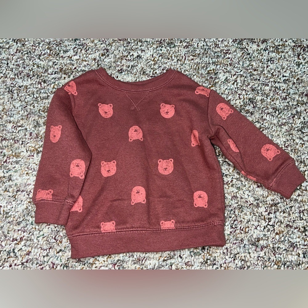 Boys girls 3 months sweater top shirt Jumping Beans Brown Baby Sweatshirt